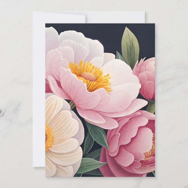 Agradecimento Cartão de saudação floral (Frente)