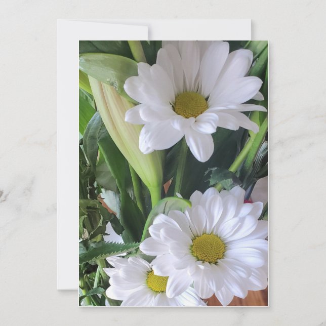 Agradecimento Cartão de Saudação Floral Daisys (Frente)