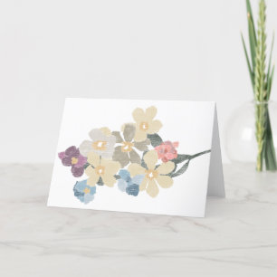 Agradecimento Cartão de Saudação Floral de Vazio Desenhado à Mão