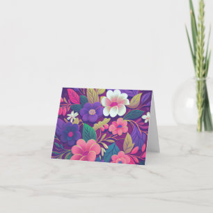 Agradecimento Cartão de Saudação Floral Jardim da Meia-Noite Jói
