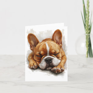 Agradecimento Cartão de saudação francês Bulldog