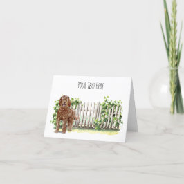 Agradecimento Cartão de Saudação Labradoodle Personalizado