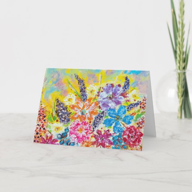 Agradecimento Cartão de Saudação Livre e Selvagem ao Vivo< Blank (Frente)