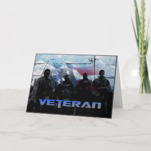 Agradecimento Cartão de Saudação Militar Veterano Americano