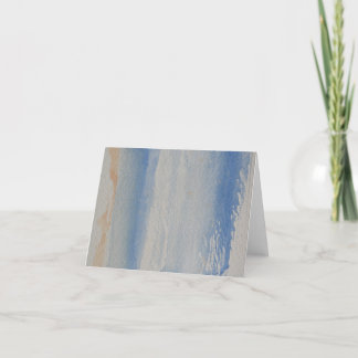 Agradecimento Cartão de saudação Minimalista de Watercolor Beach