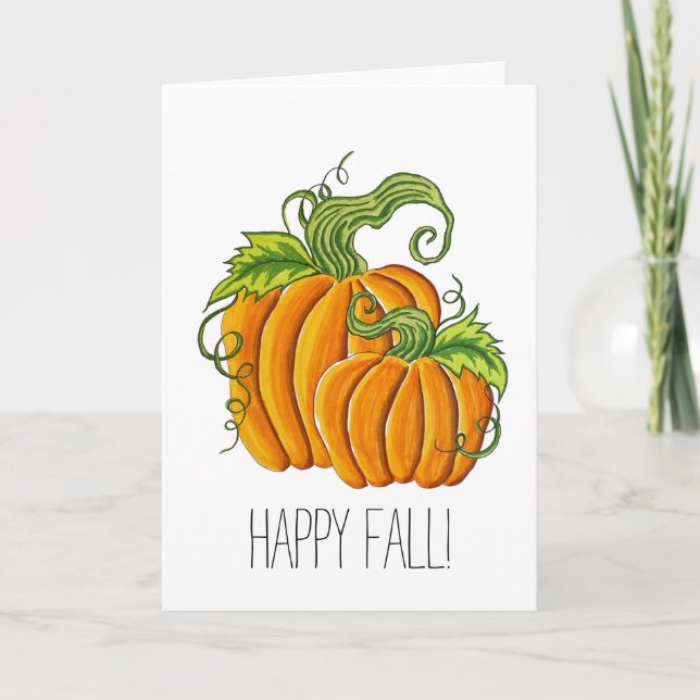 Agradecimento Cartão de saudação Par Pumpkin (Frente)
