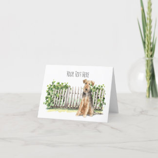 Agradecimento Cartão de Saudação Personalizado Welsh Terrier