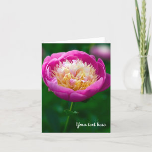 Agradecimento Cartão de saudação Pink Peony