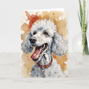 Agradecimento Cartão de Saudação Poodle