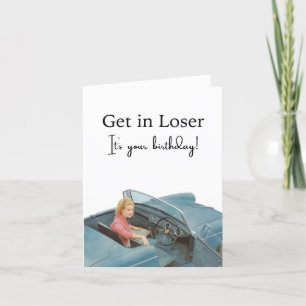 Agradecimento Cartão de saudação retrô engraçado de aniversário