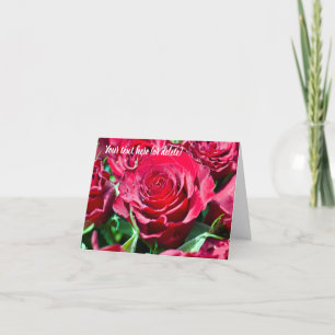 Agradecimento Cartão de saudação Rosa vermelha