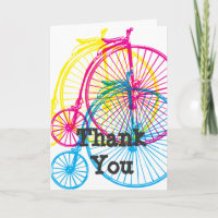 Cartão de saudação temático da Penny Farthing