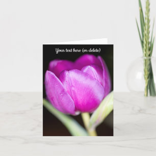 Agradecimento Cartão de saudação Tulipa Roxa