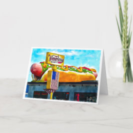 Agradecimento Cartão de Saudação Wienerlicy Hot Dog Landmark