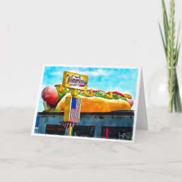 Agradecimento Cartão de Saudação Wienerlicy Hot Dog Landmark