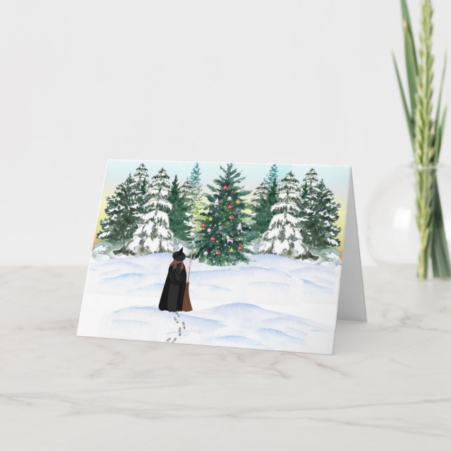 Agradecimento Cartão de Saudação Yule Magick (Frente)