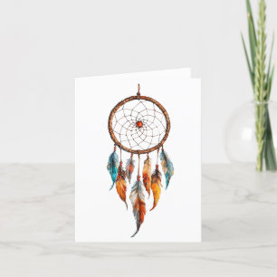 Agradecimento Cartão de Saudações Bohemian Feather Dreamcatcher