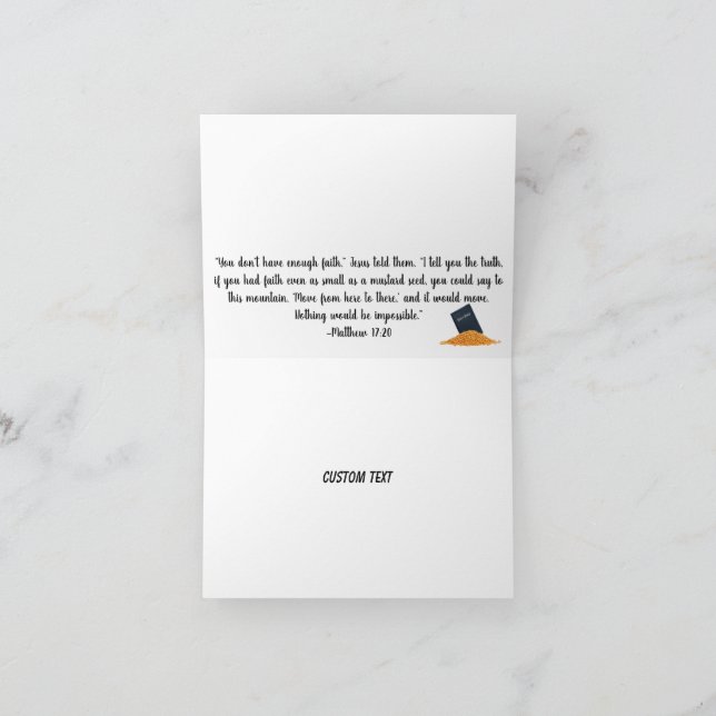 Agradecimento Cartão de Semente de Mostarda em Qualquer Momento (Interior)