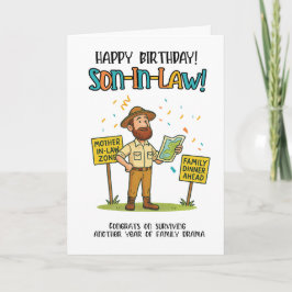 Agradecimento Cartão de Socorro Engraçado - Mapa de Sobrevivênci