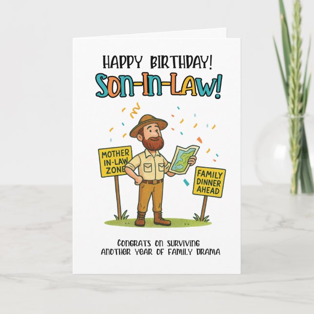 Agradecimento Cartão de Socorro Engraçado - Mapa de Sobrevivênci (Frente)