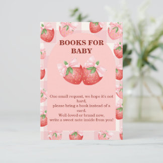 Agradecimento Cartão de Solicitação de Livros Doces para Bebê