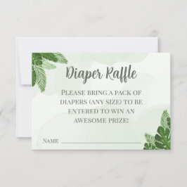 Agradecimento Cartão de Sorteio de Fraldas Monstera Folhagem Tro