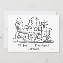 Agradecimento cartão de St Just in Roseland