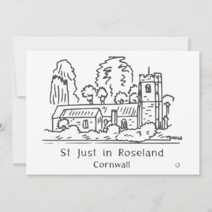 Agradecimento cartão de St Just in Roseland