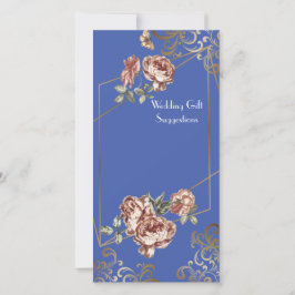 Agradecimento Cartão de Sugestão de Presente de Casamento Floral