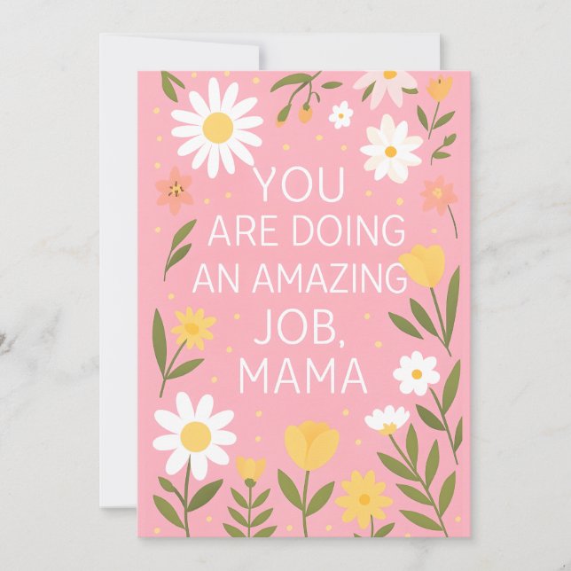 Agradecimento Cartão de Suporte de Encorajamento - Pós-parto Nov (Frente)