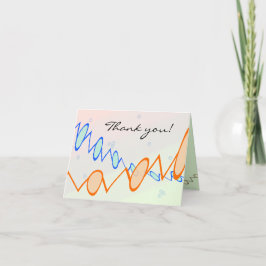 Agradecimento Cartão de texto personalizado - PEG, fundo floral