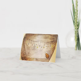 Agradecimento Cartão de toupeira e de estrelas