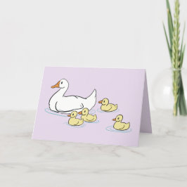 Agradecimento Cartão de Vazio de Mama Duck & Baby