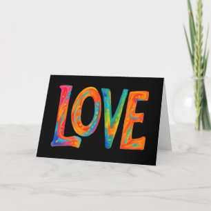 Agradecimento Cartão de Vazio de Palavras de Amor Colorido