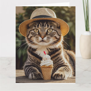 AGRADECIMENTO CARTÃO DE VERMELHORIA DE ANIVERSÁRIO DE GATO