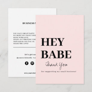 Agradecimento Cartão de visita de Pedido de Obrigado