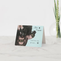 Cartão de Voz Bon Black Doll Vintage