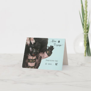 Agradecimento Cartão de Voz Bon Black Doll Vintage