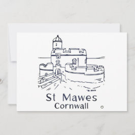 Agradecimento Cartão do Castelo de St Mawes