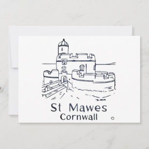 Agradecimento Cartão do Castelo de St Mawes