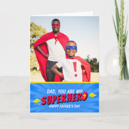 Agradecimento Cartão do Dia dos Pais de Foto Personalizada de Su