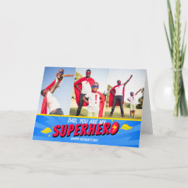 Agradecimento Cartão do Dia dos Pais de Super-Herói de Quadrinho