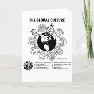 Agradecimento Cartão Dobrado da Microbiologia de Cultura Global