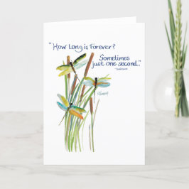 Agradecimento Cartão Dragonfly de Watercolor com citação de Lewi