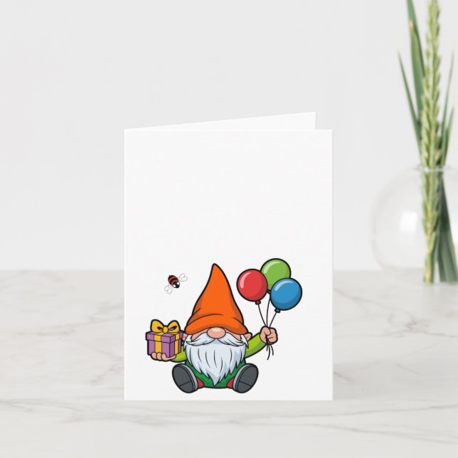 Agradecimento Cartão Duende de Aniversário (Frente)