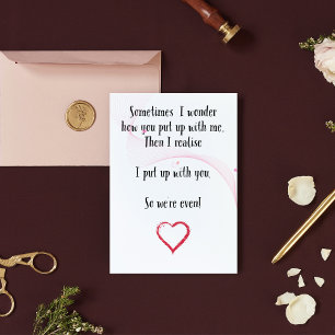 Agradecimento Cartão Engraçado de Aniversário de Casamento - Car