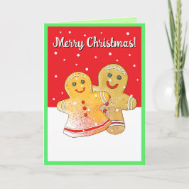 Agradecimento Cartão Feliz de Natal Gingerpão