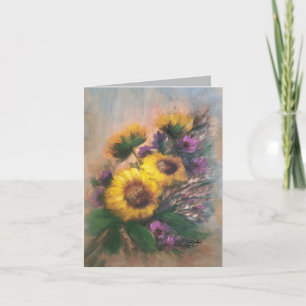 Agradecimento Cartão Flor de Girassol