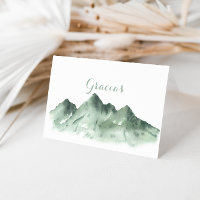Cartão Gracias de Casamento Dobrado da Montanha Ve