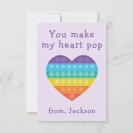 Agradecimento cartão lavendar de namorados da sala de aula pop f